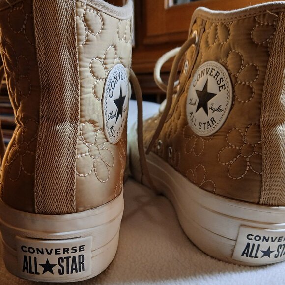 CONVERSE All Star High-Top Platform Quilted Sneakers -EUC - Picture 9 of 13